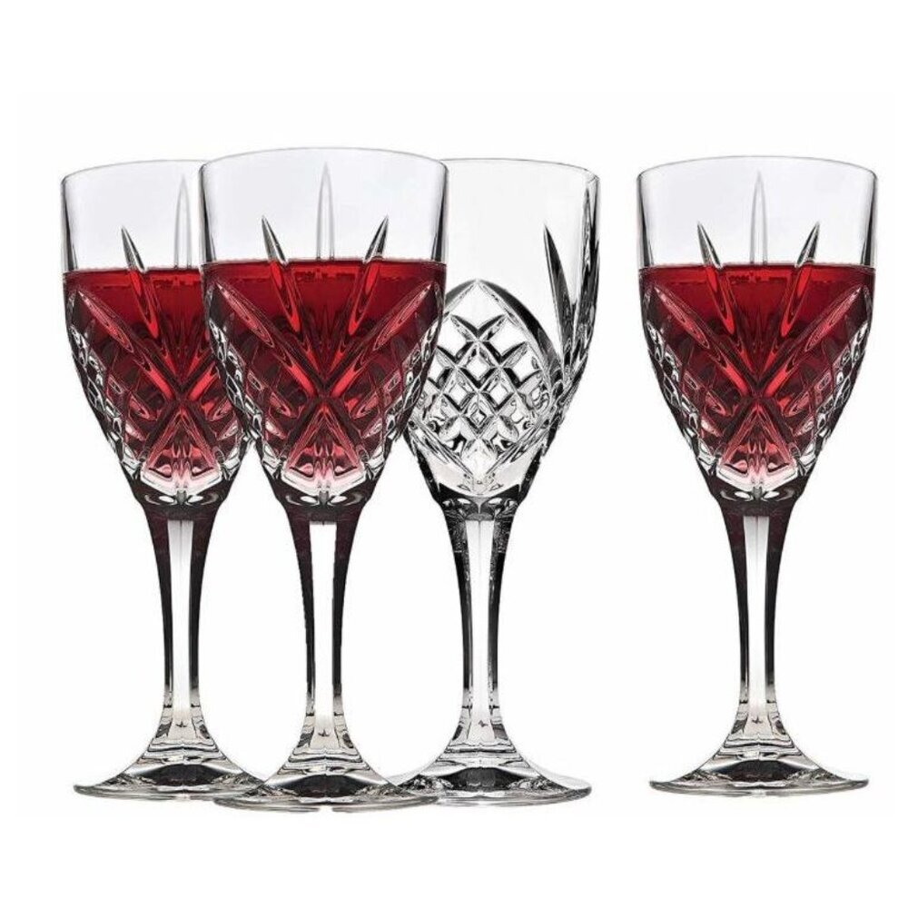 Godinger Dublin Shannon Crystal Goblets Set of 4 – 9 oz Vintage -- New in Box